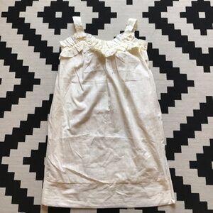 To the Max Cream Midi Dress with Ruffle Neckline